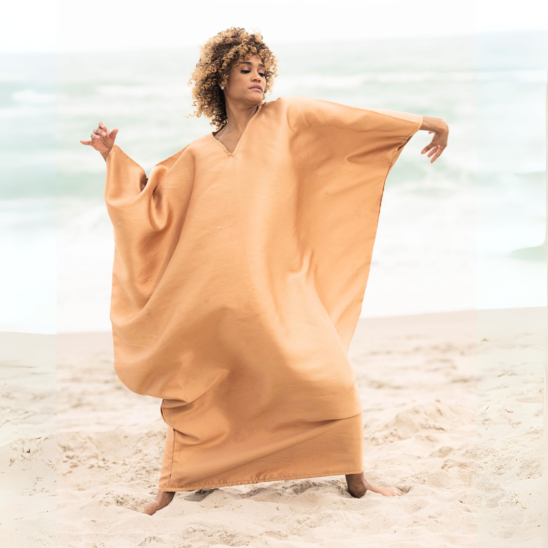 Agbara embroidered top styled separately from kaftan, highlighting modular versatility and Nigerian craftsmanship